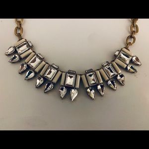 J. Crew gold crystal necklace